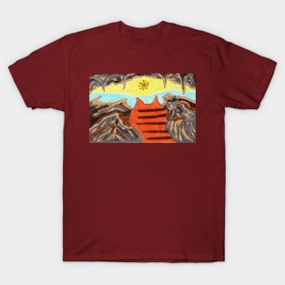 Cat Overlooking the Sunrise T-Shirt